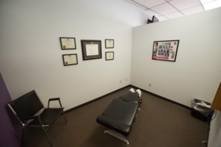 chiropractic room with stationary table
