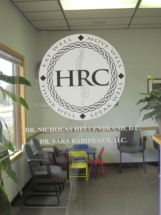 chiropractor front door window logo